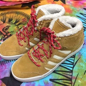 Adidas Brown Suede Winter Plush Interior Shoes Neo